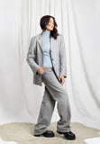 CODEMH Relaxed Stripe Blazer-Grey