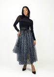 CHOKLATE PARIS Aria Leopard Tulle Skirt